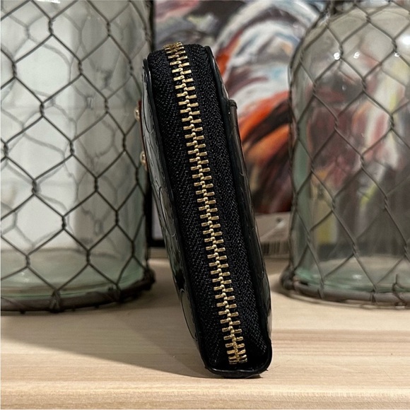 New! Kate Spade Neda Wallet Yaletown Black Patent Polyvinyl - Picture 8 of 14